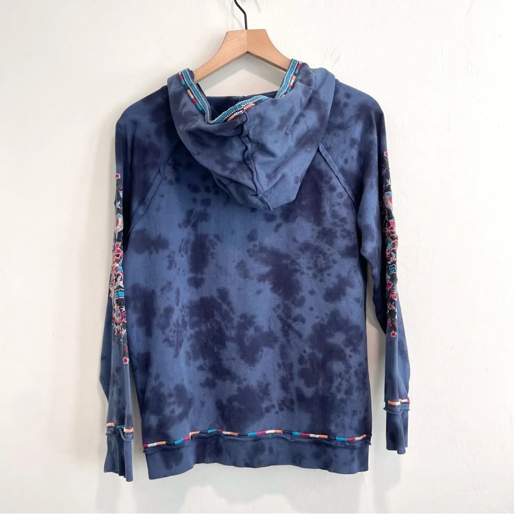 Sundance Moonlight Sky Tie Dye Floral Embroidered Sweatsuit Set